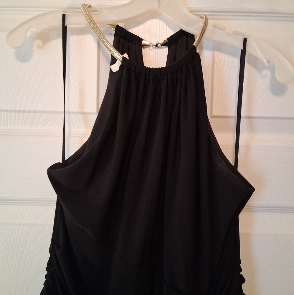 Nine West Dark Navy Halter Maxi dress. Size 8